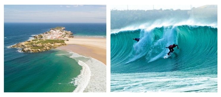 Playa Peniche surf en Portugal.