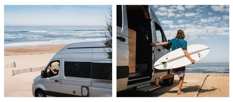Surfear en autocaravana.